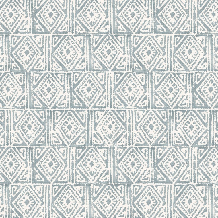 Ellora Steel Blue Printed Cotton Fabric