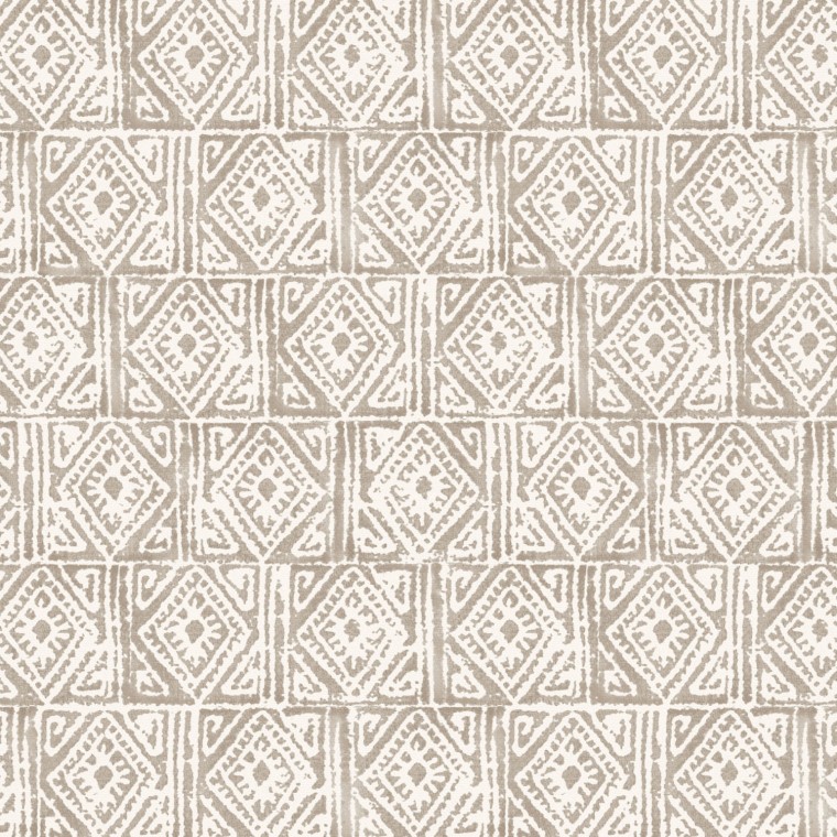 Ellora Taupe Printed Cotton Fabric