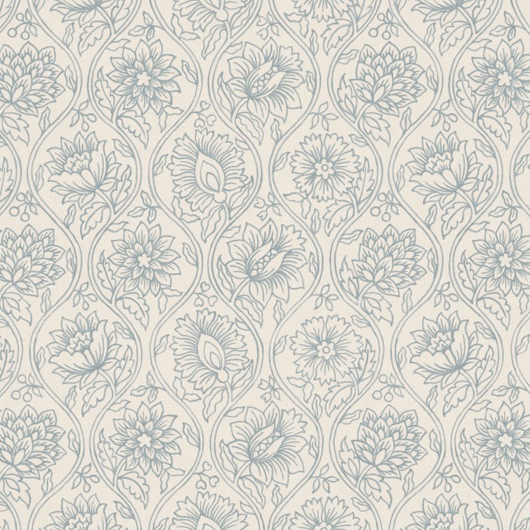 Lotus Sky Printed Cotton Fabric