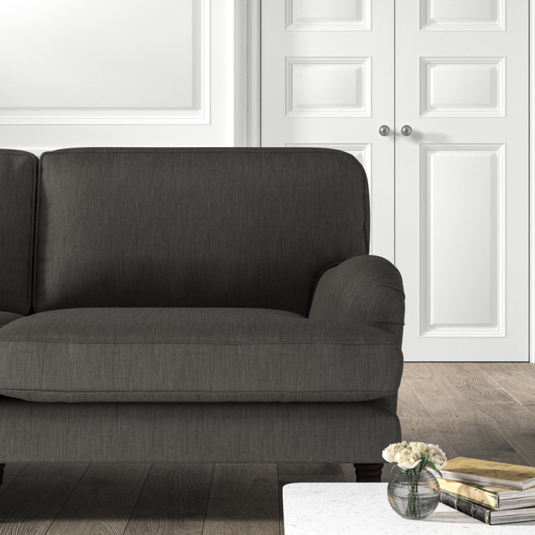 furniture bliss medium sofa amina charcoal plain lifestyle