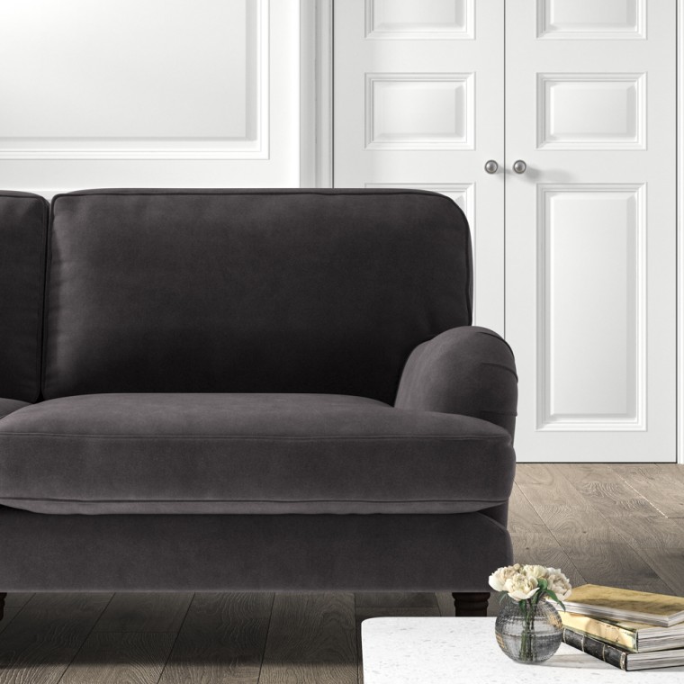 furniture bliss medium sofa cosmos charcoal plain lifestyle