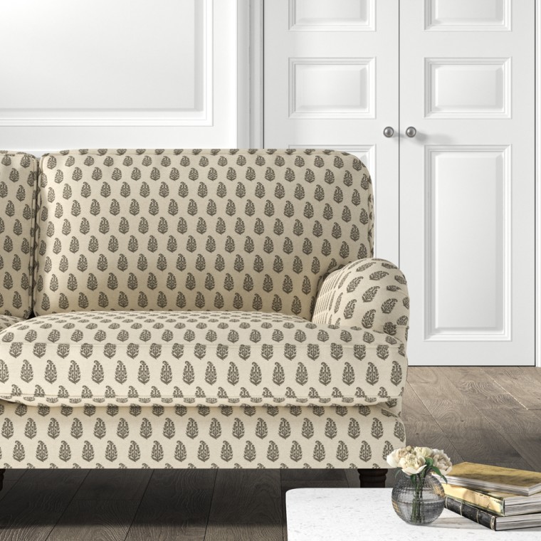 furniture bliss medium sofa indira charcoal print lifestyle