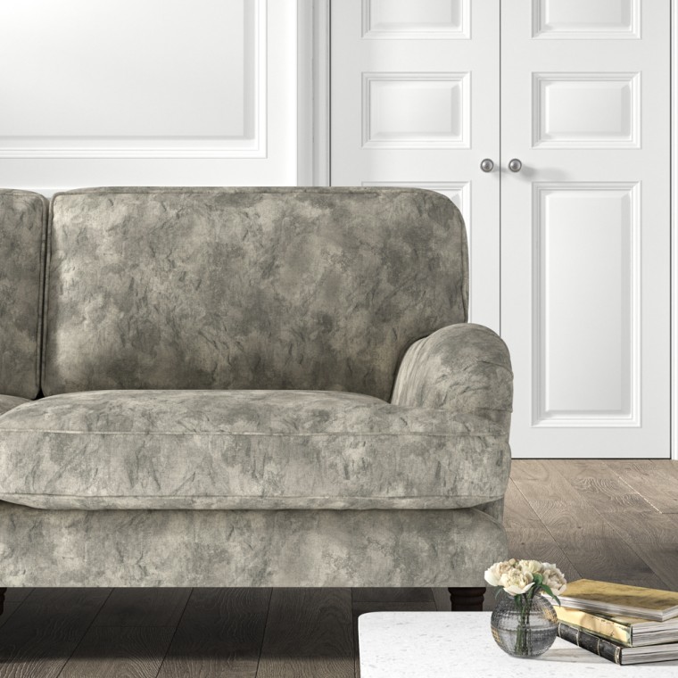 furniture bliss medium sofa namatha charcoal print lifestyle