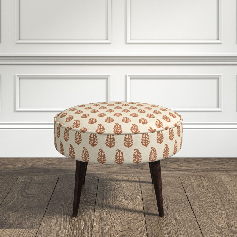 furniture brancaster footstool indira rust print lifestyle