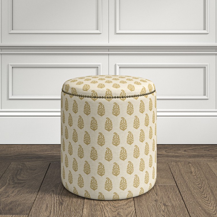 furniture malpaso footstool indira ochre print lifestyle