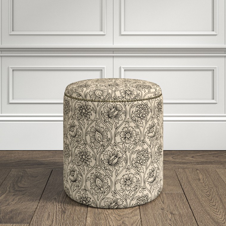 furniture malpaso footstool lotus charcoal print lifestyle