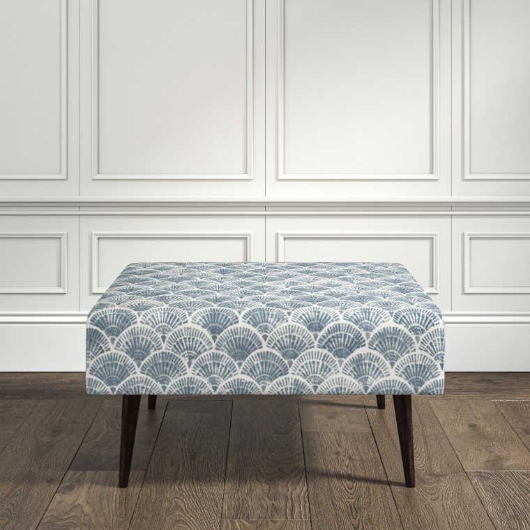 furniture ombu footstool medina denim print lifestyle