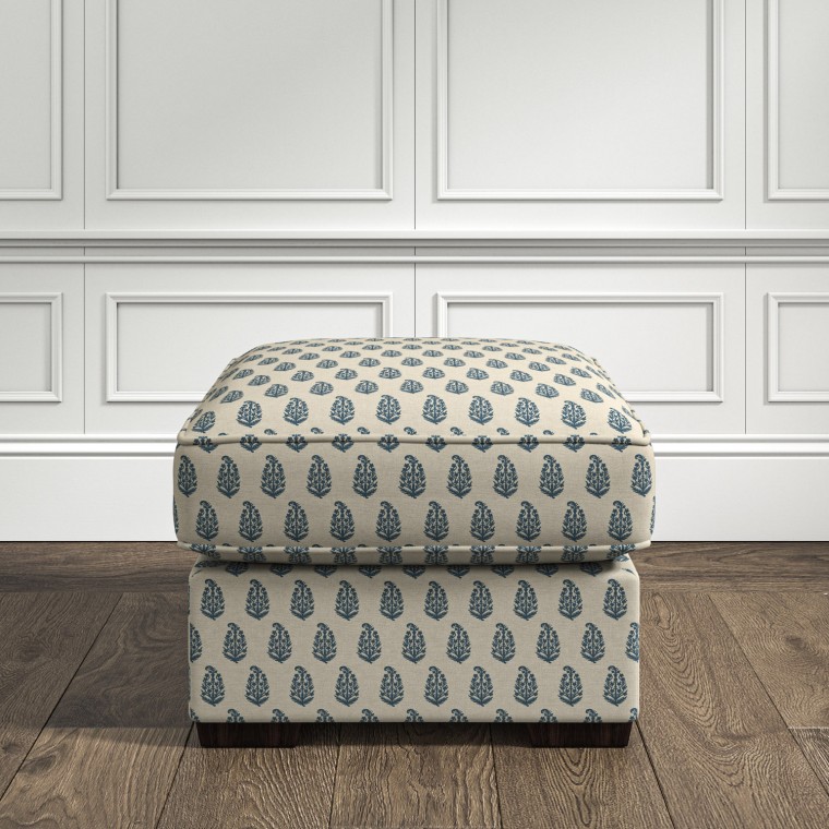 furniture vermont fixed ottoman indira indigo print lifestyle