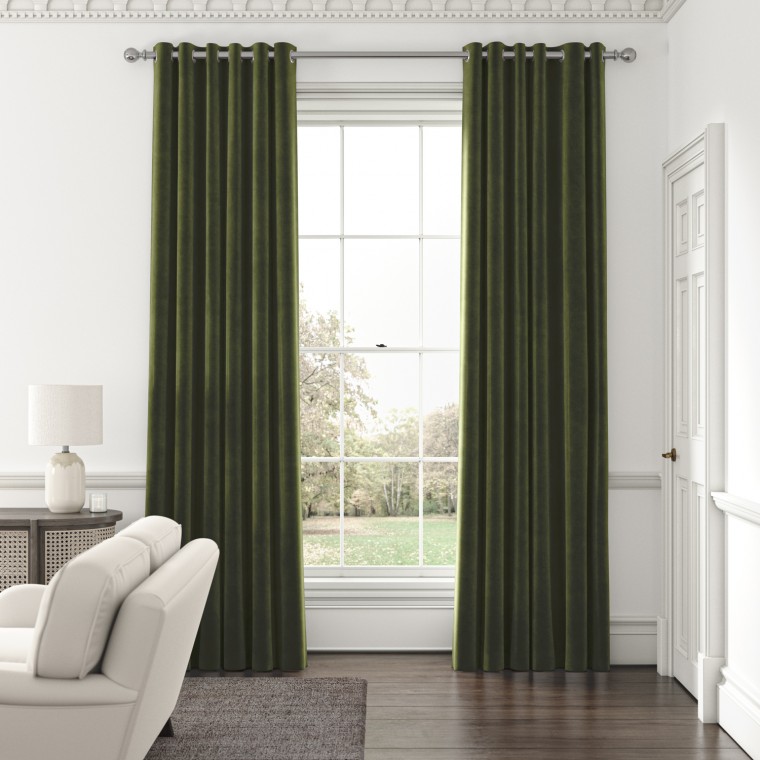 Cosmos Olive Curtains