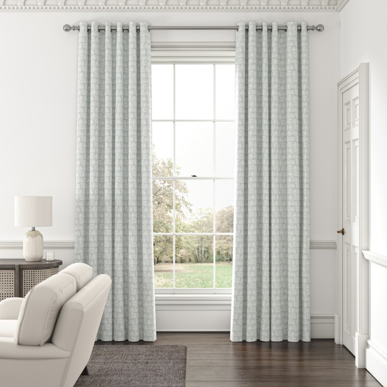 Ellora Steel Blue Curtains