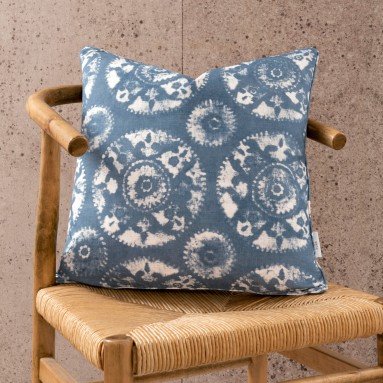 Nubra Ink Printed Cotton Cushion 50cm x 50cm