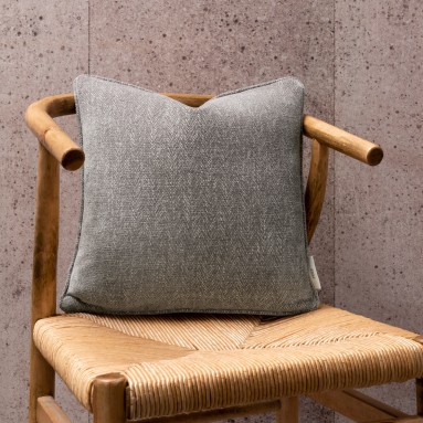Safara Smoke Woven Cushion 43cm x 43cm