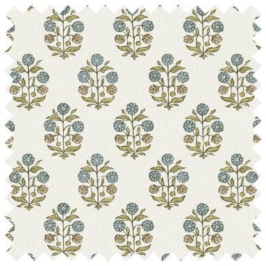 Bagh Blue Printed Cotton Fabric