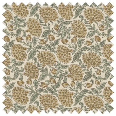 Erisha Ochre Printed Cotton Fabric