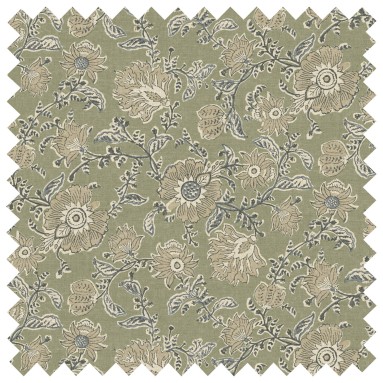 Latika Sage Printed Cotton Fabric