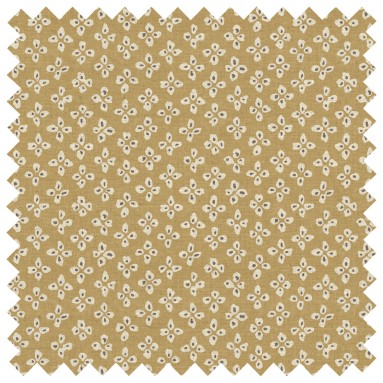 Sikar Ochre Printed Cotton Fabric