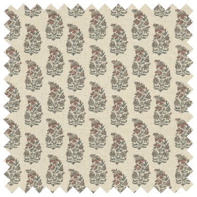 Uma Teal Printed Cotton Fabric