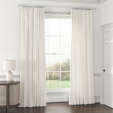 ready made curtain flanders alabaster plain pencil pleat unlined main