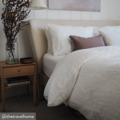 Pure Linen Ivory Bedding Set
