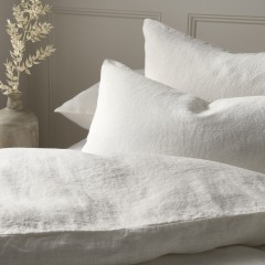 Pure Linen Ivory Bedding Set Detail