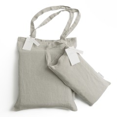 Pure Linen Natural Bedding Set Bag