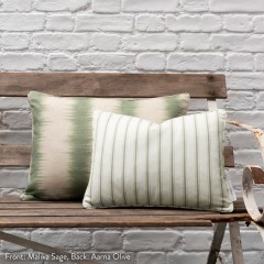 Aarna Olive Printed Cotton Cushion 55cm x 38cm