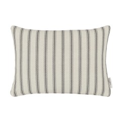 Aline Charcoal Printed Cotton Cushion 55cm x 38cm