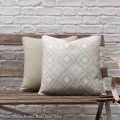 Alonzo Pebble Printed Cotton Cushion 43cm x 43cm