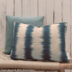 Amina Azure Woven Cushion 43cm x 43cm