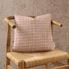 Babouches Rose Printed Cotton Cushion 43cm x 43cm