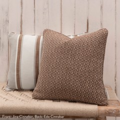 Edo Cinnabar Woven Cushion 55cm x 38cm
