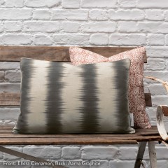 Ellora Cinnamon Printed Cotton Cushion 43cm x 43cm