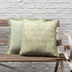 Ellora Willow Printed Cotton Cushion 43cm x 43cm