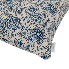 Lotus Midnight Printed Cotton Cushion 43cm x 43cm