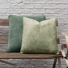 Namatha Sage Printed Cotton Cushion 43cm x 43cm