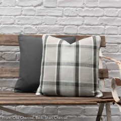 Oba Charcoal Woven Cushion 43cm x 43cm