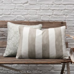 Odila Oat Printed Cotton Cushion 43cm x 43cm