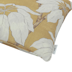 Pondicherry Saffron Printed Cotton Cushion 50cm x 50cm