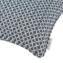 cushion sabra indigo self piped edge detail