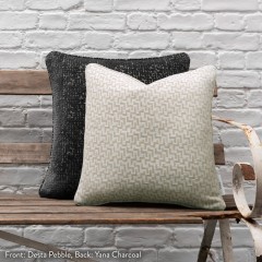 Yana Charcoal Woven Cushion 50cm x 50cm