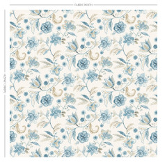Anushka China Blue Printed Cotton Fabric