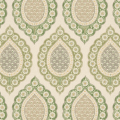 Indienne Fennel Printed Cotton Fabric