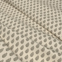 Fabric Indira Charcoal Print Wave