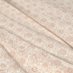 Fabric Lotus Bay Rose Print Wave