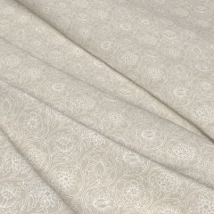Fabric Lotus Linen Print Wave