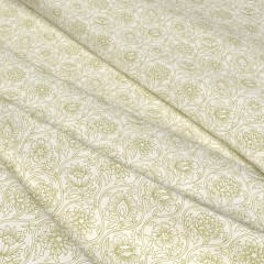 Fabric Lotus Moss Print Wave