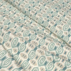 Fabric Odisha Teal Print Wave