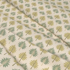Fabric Palmette Leaf Print Wave