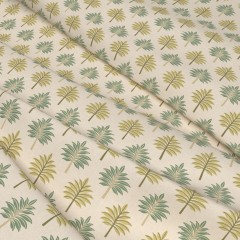 Fabric Palmette Leaf Print Wave