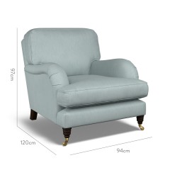 furniture bliss chair amina azure plain dimension